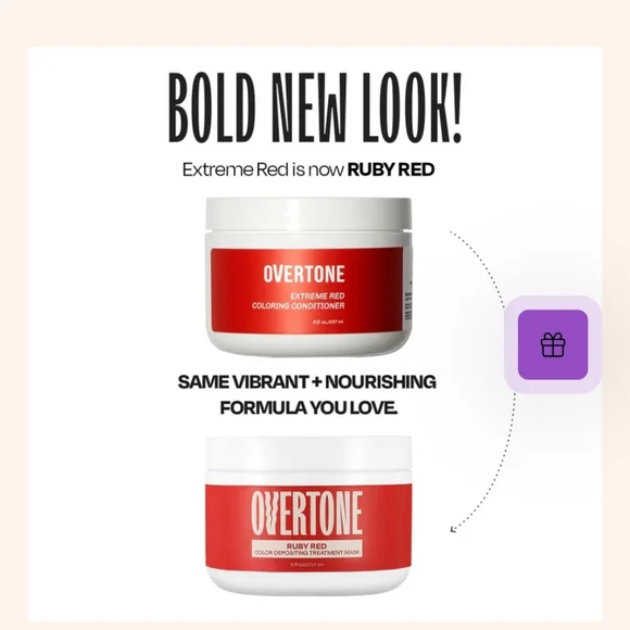 OverTone Extreme Ruby Red Hair Coloring Conditioner - Picture 3 of 13
